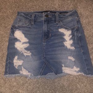 hollister denim skirt